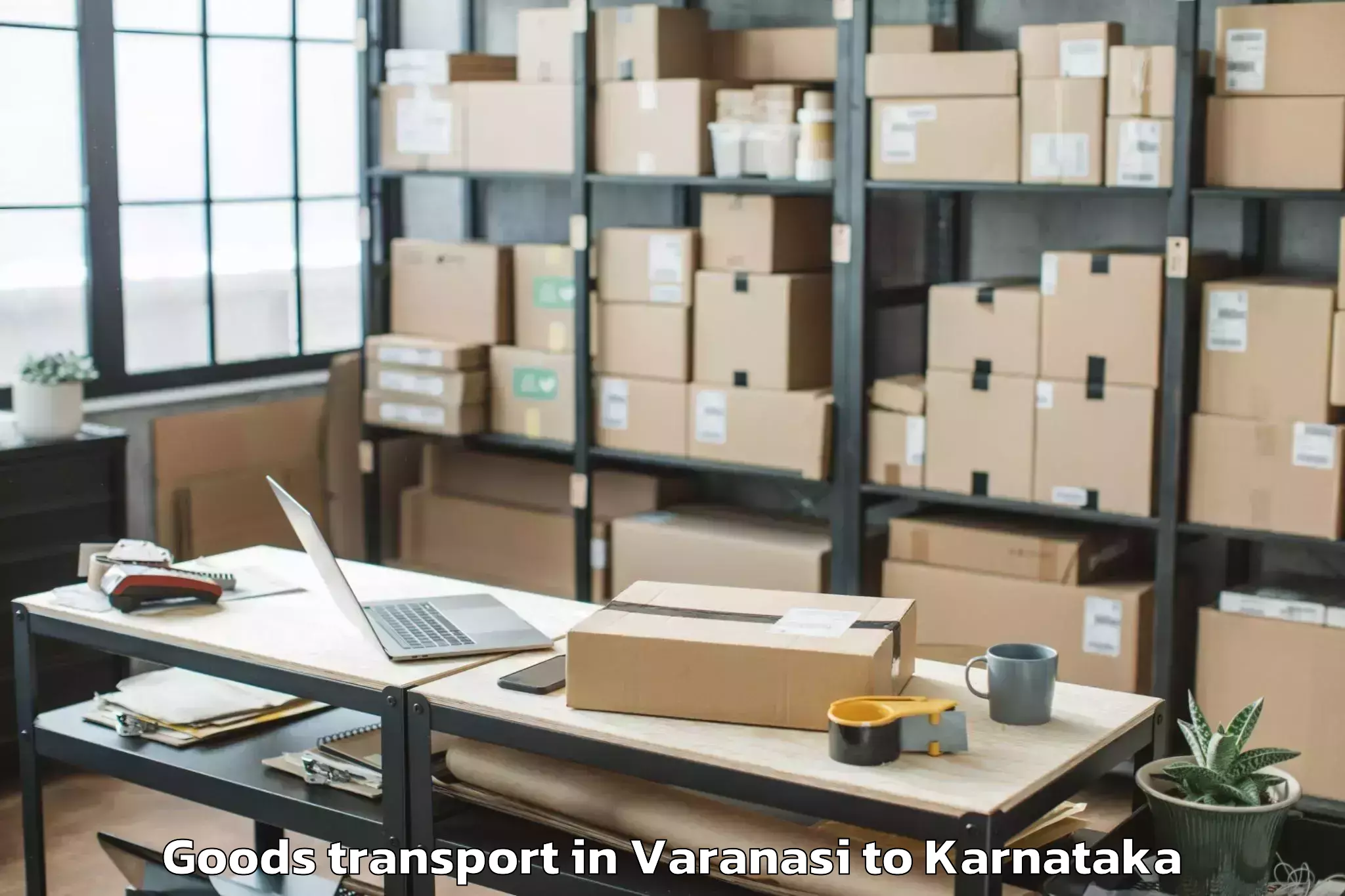 Book Varanasi to Harpanahalli Goods Transport Online